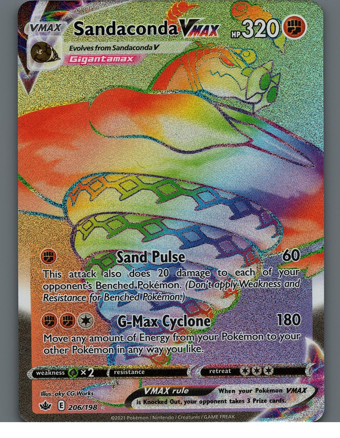 Sandaconda VMAX (Secret) 206/198 SWSH06: Chilling ReignNM