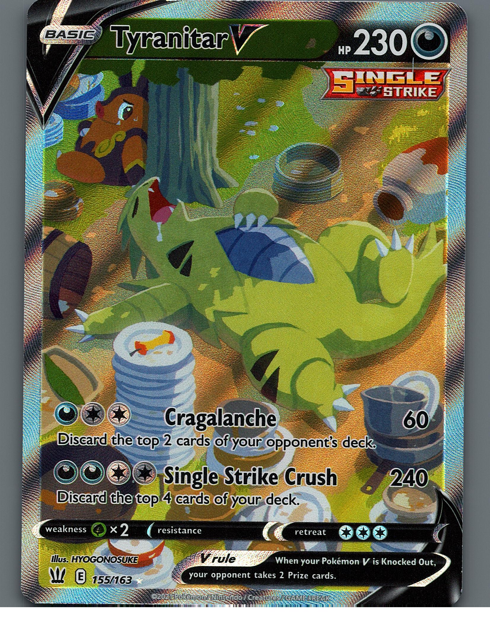 Tyranitar V (Alternate Full Art) 155/163 SWSH05: Battle StylesNM