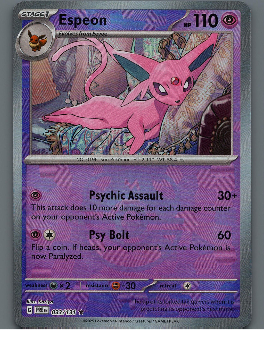 Espeon (Master Ball Pattern) 033/131 SV: Prismatic Evolutions