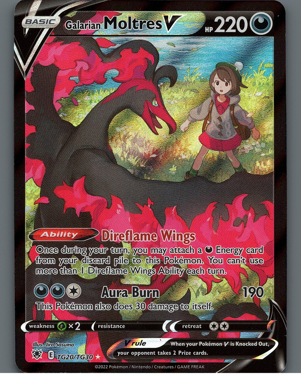 Galarian Moltres V TG20/TG30 SWSH10: Astral Radiance Trainer GalleryNM