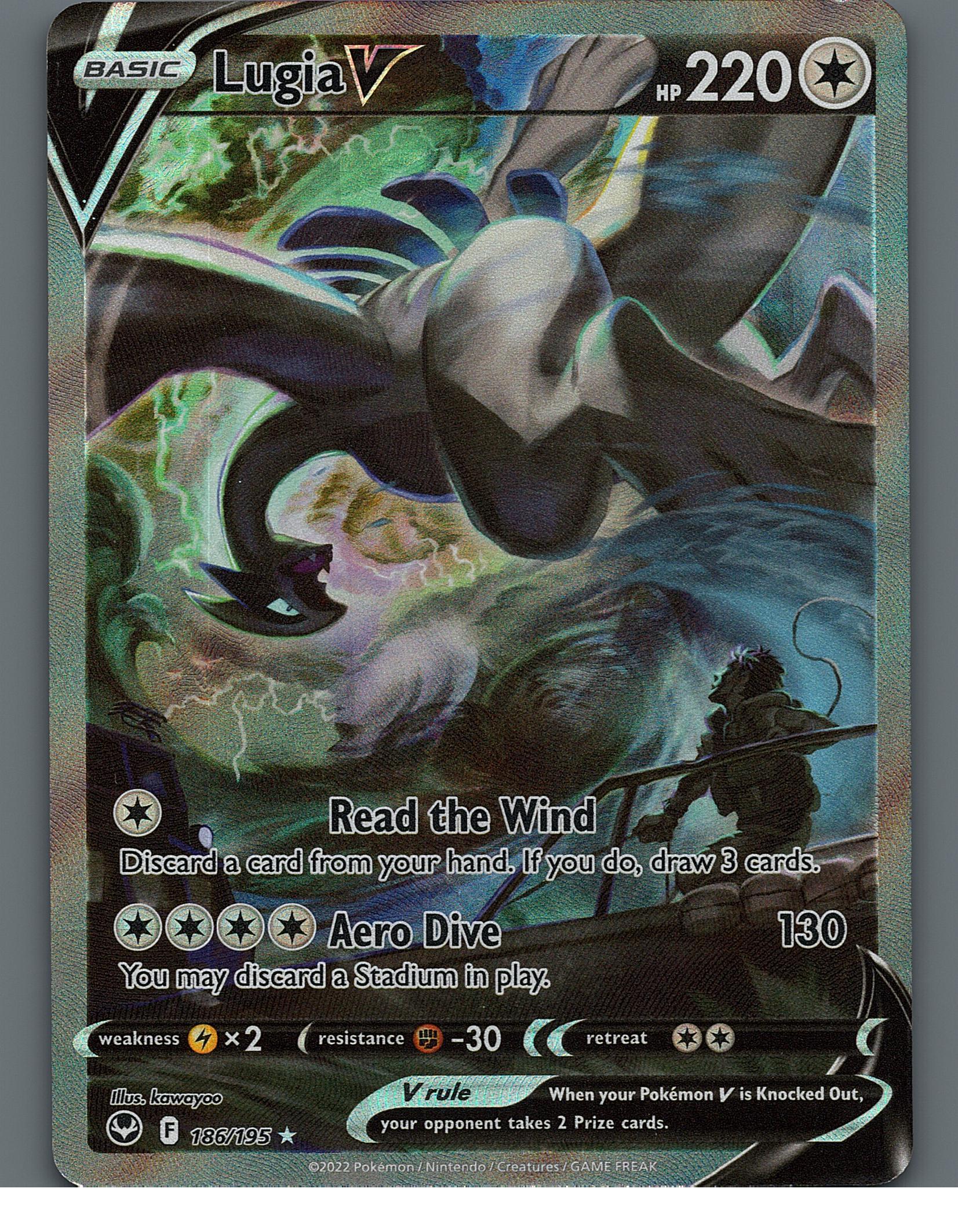 Lugia V (Alternate Full Art) 186/195 SWSH12: Silver Tempest