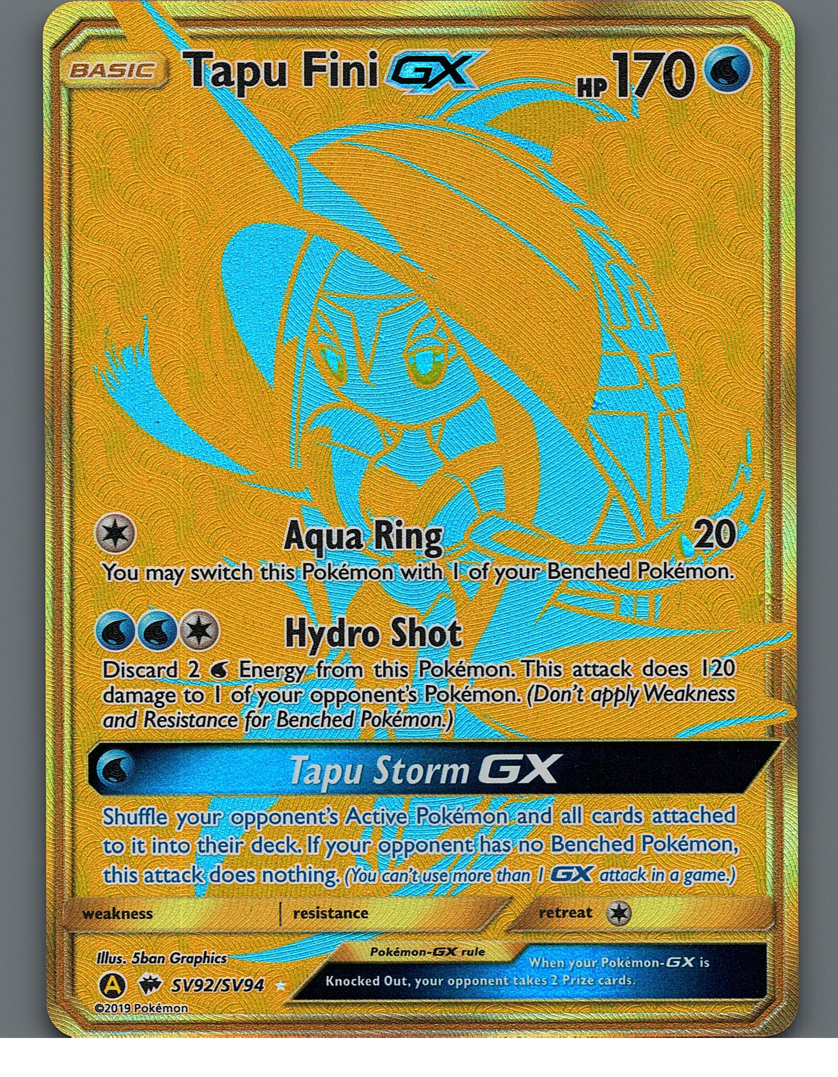 Tapu Fini GX SV92/SV94 Hidden Fates: Shiny Vault