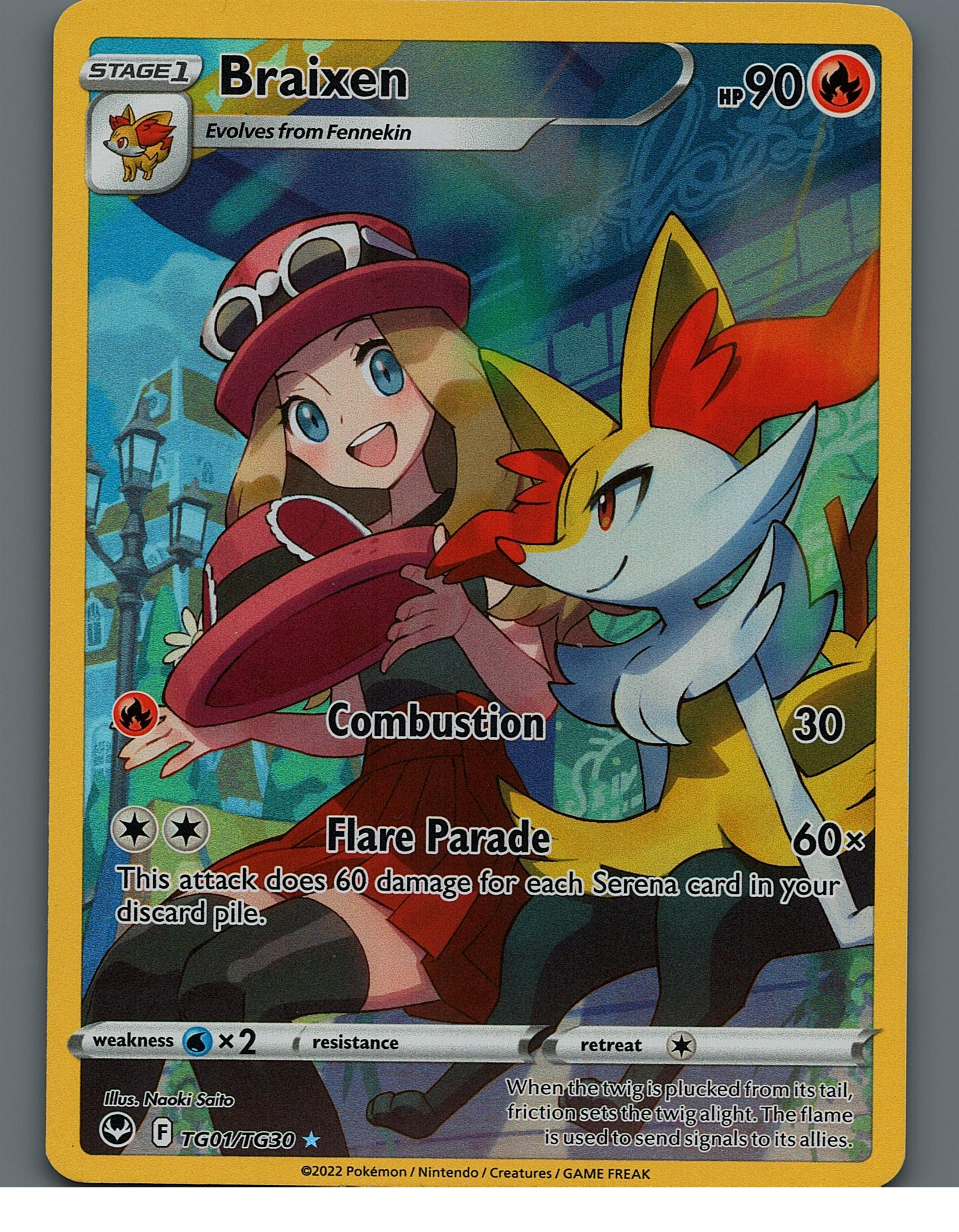 Braixen TG01/TG30 SWSH12: Silver Tempest Trainer GalleryNM