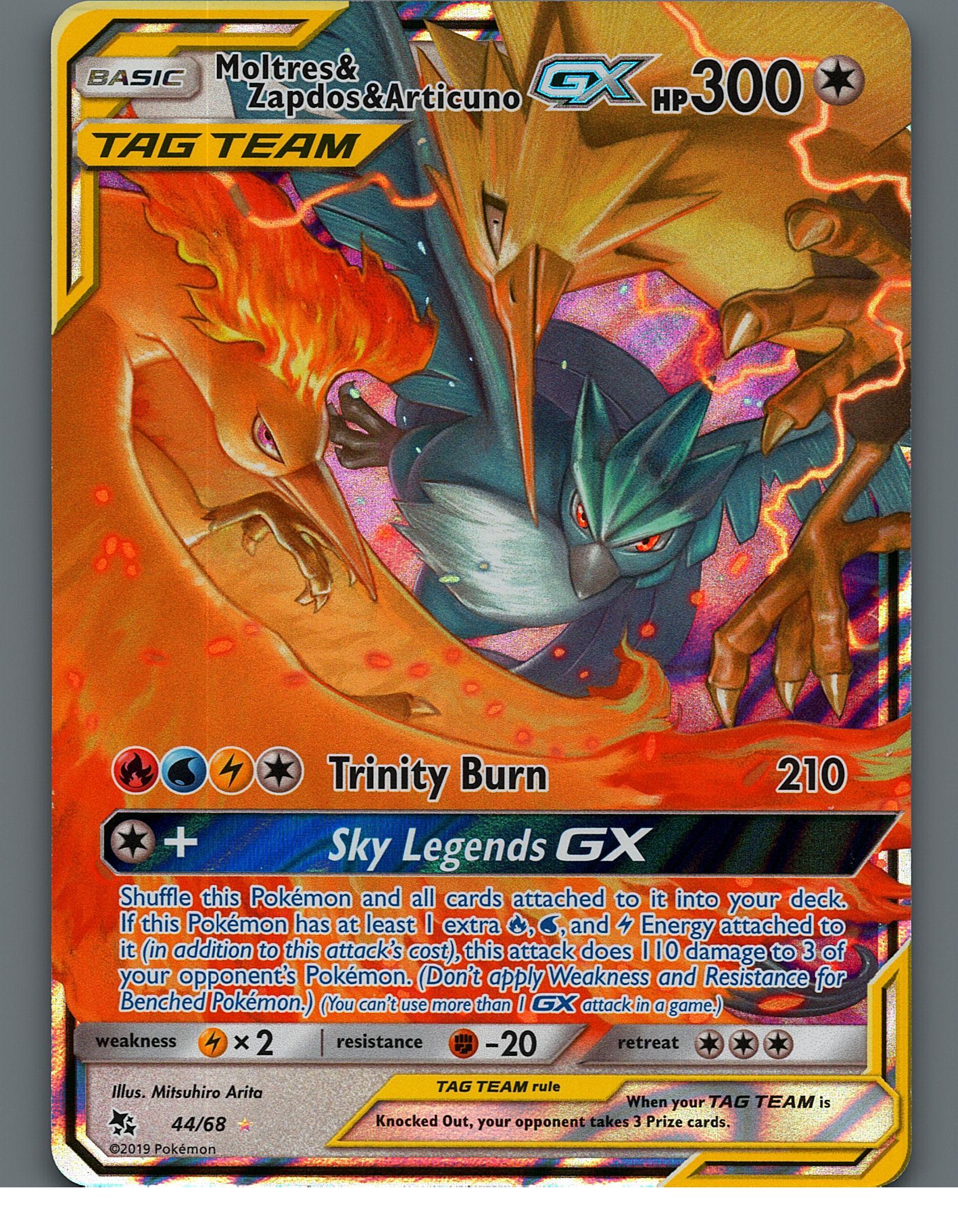 Moltres & Zapdos & Articuno GX 44/68 Hidden Fates