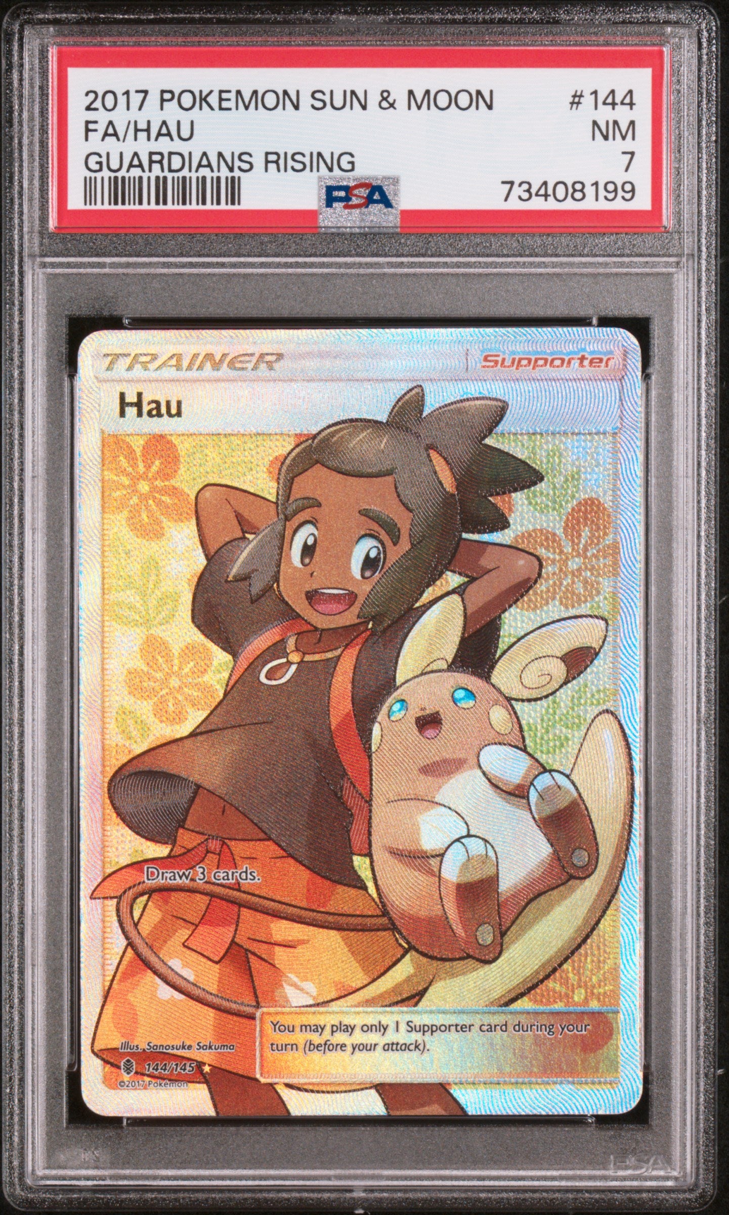Fa/Hau 144 Pokemon Sun & Moon Guardians Rising PSA 7